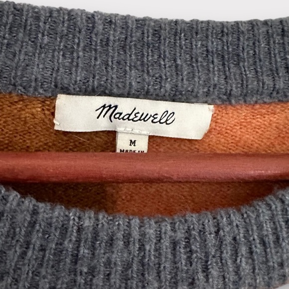 Madewell women’s crewneck color block sweater size medium - Picture 2 of 3
